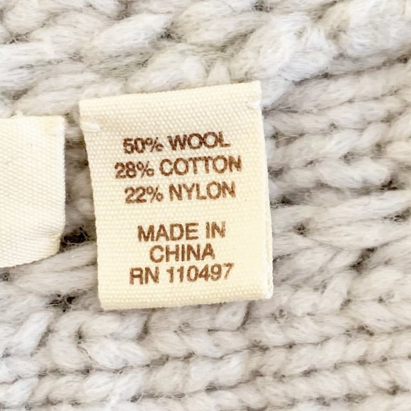 Inhabit | Light Gray Wool Blend Short Sleeve Open Cardigan Sweater | Size: 79 - Picture 7 of 8